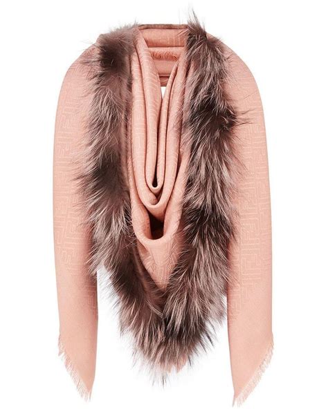 fendi touch of fur shawl pink|Fendi Touch Of Fur Shawl in Pink .